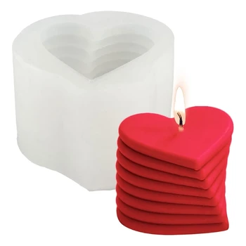 Форма для вращающейся свечи в форме сердца Форма для свечи любви для романтиков